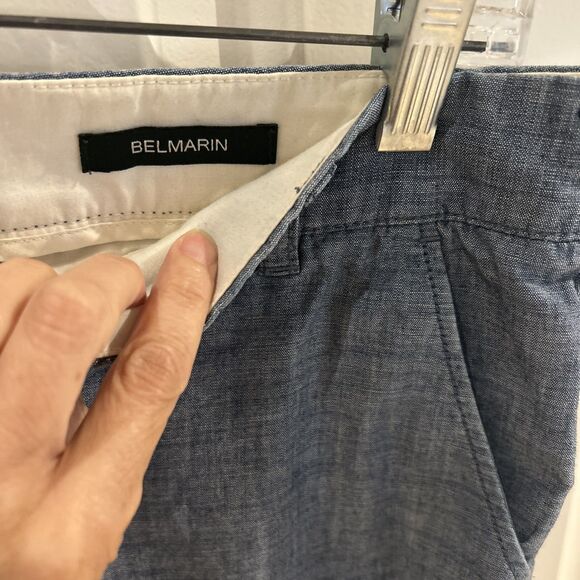 J. Crew Pants Women's Size 4 Belmarin Straight Leg  Chambray Casual Pants - Picture 4 of 5